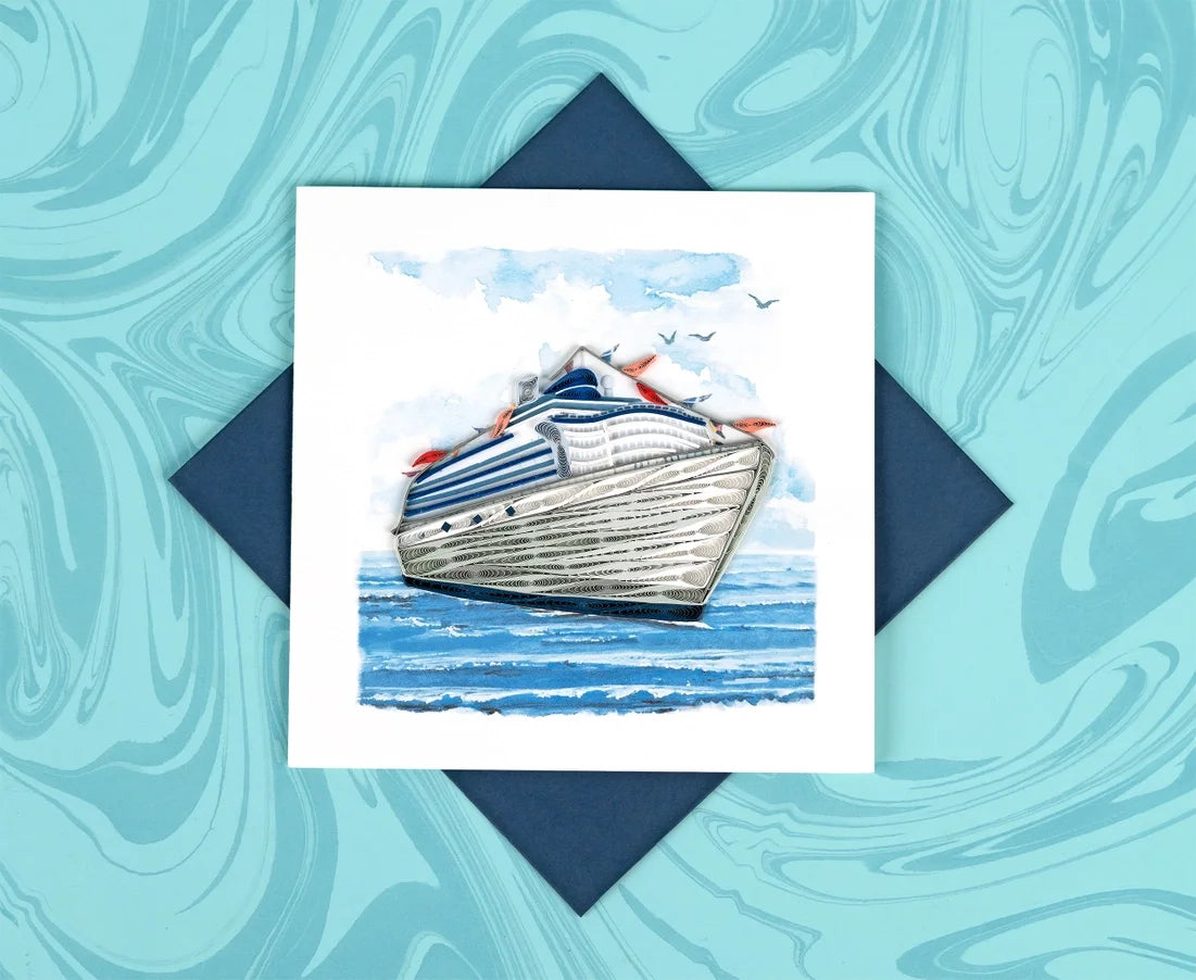 Cruise Ship Quilling Card