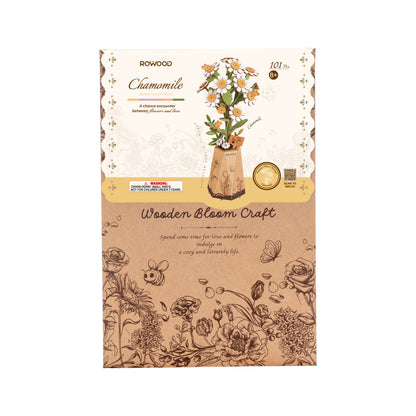 3D Wooden Flower Puzzle: Chamomile