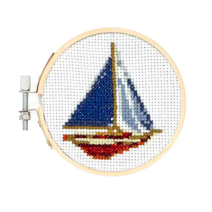 Boat Mini Cross Stitch - Kikkerland