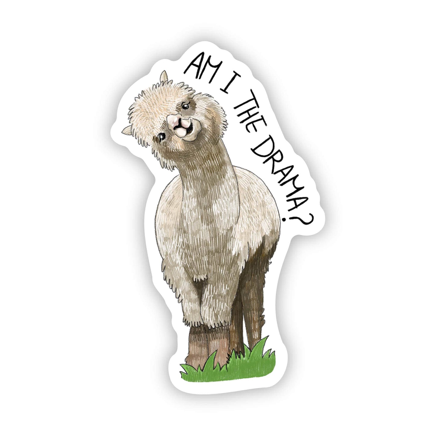 Am I the drama Llama Die Cut Sticker