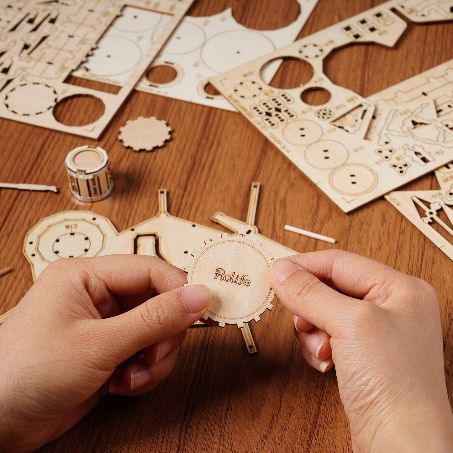 3D Wood Puzzle: Drum Kit