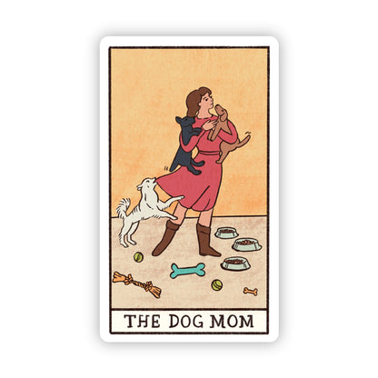 The Dog Mom Tarot Card Die Cut Sticker