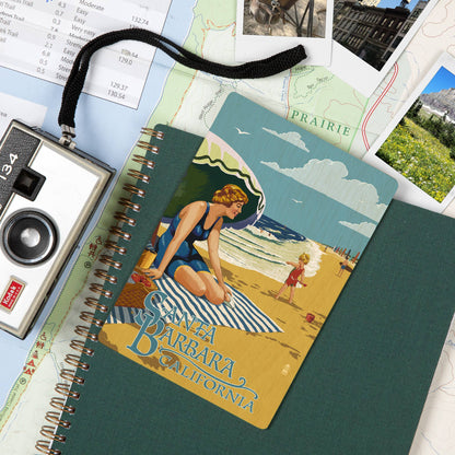 Santa Barbara Wood Postcards - Beach Picnic