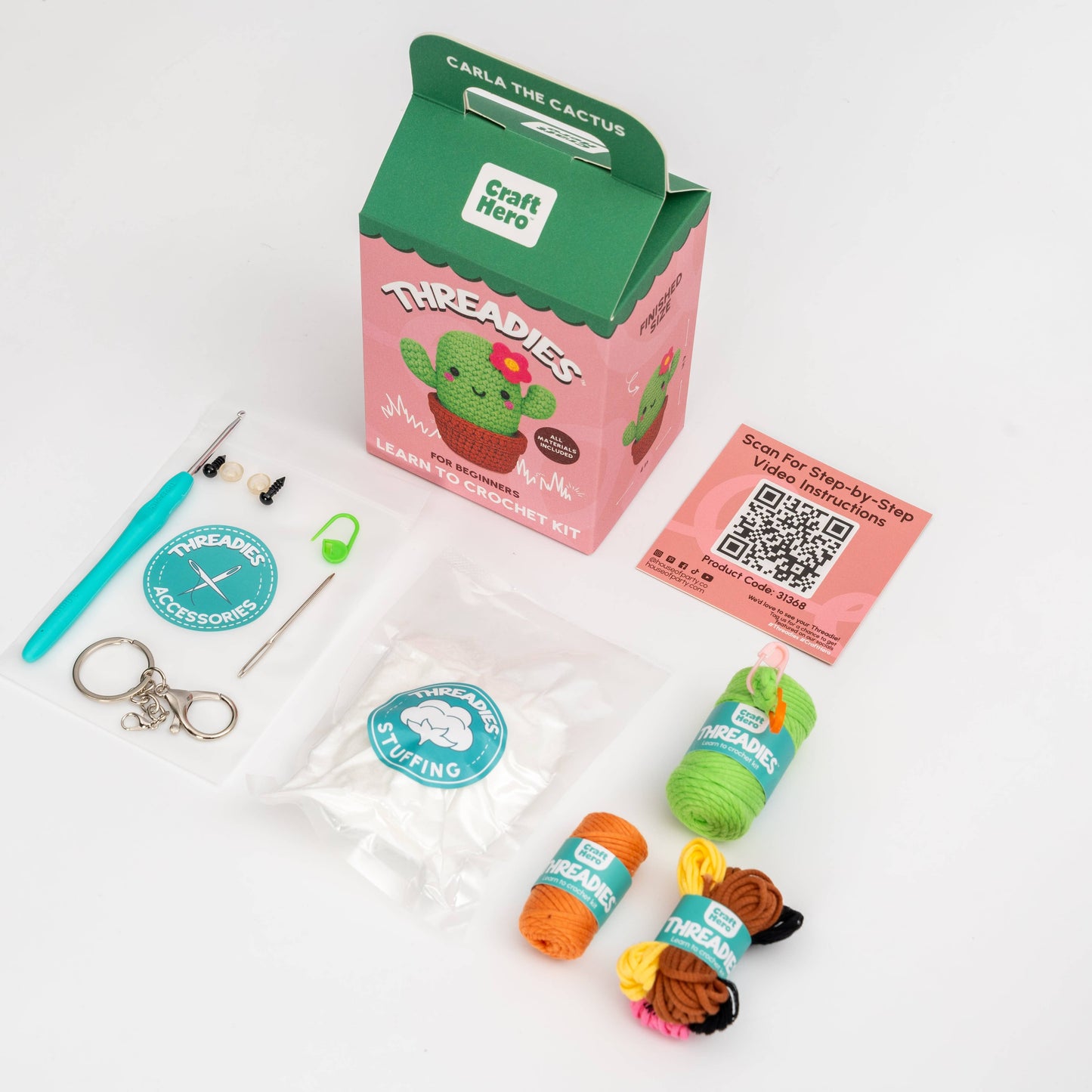 Crochet Kit for Beginners — Carla the Cactus