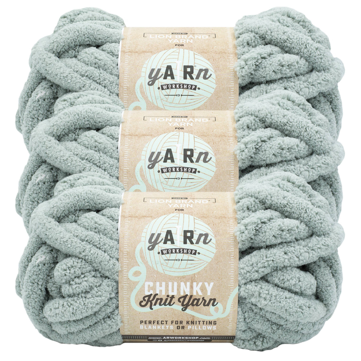Lion Brand Yarn AR Workshop Chunky Knit 3 Pack: Heather