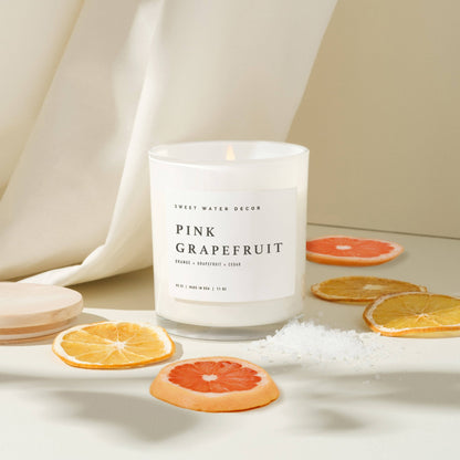 Sweet Water Decor -Pink Grapefruit 11 oz Soy Candle
