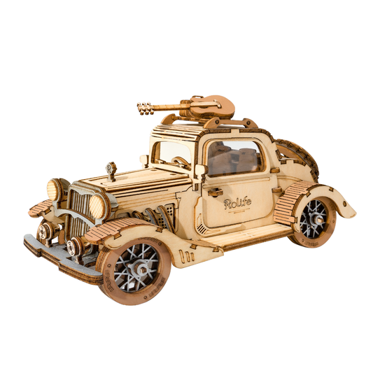 3D Wood Puzzle: Vintage Car