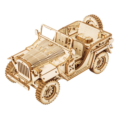 ROKR Army Field Car Wooden 3D Puzzle Kit