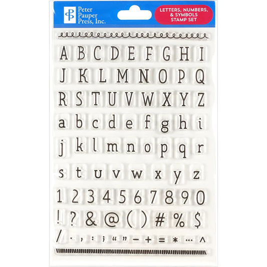 Letters, Numbers, And Symbols Clear Stamp Set