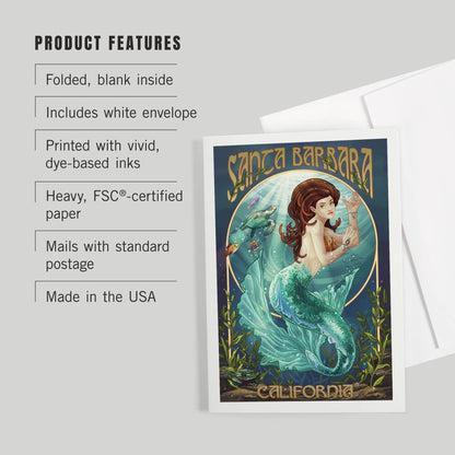 Santa Barbara Greeting Card - Mermaid