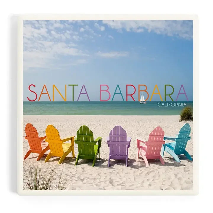 Rainbow Chairs Santa Barbara Coaster