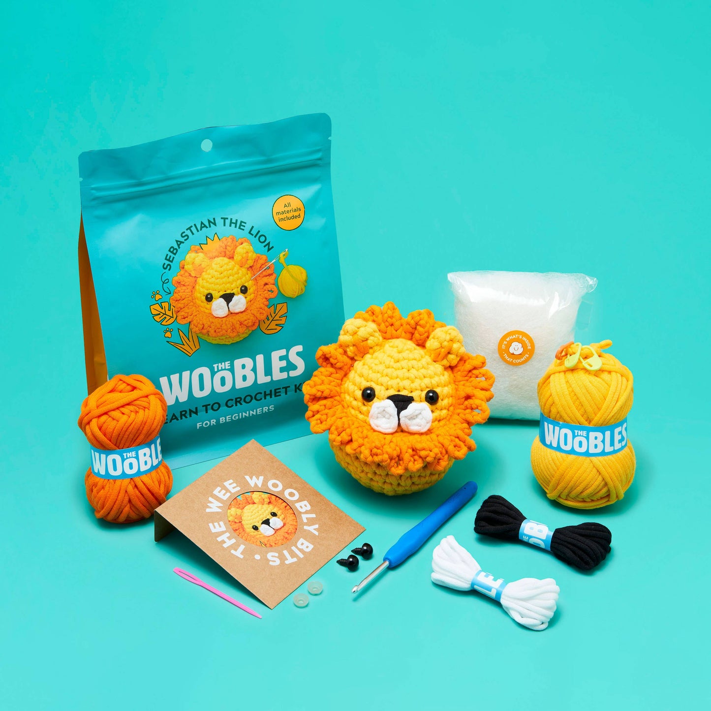 Sebastian the Lion Beginner - The Woobles Crochet Kit