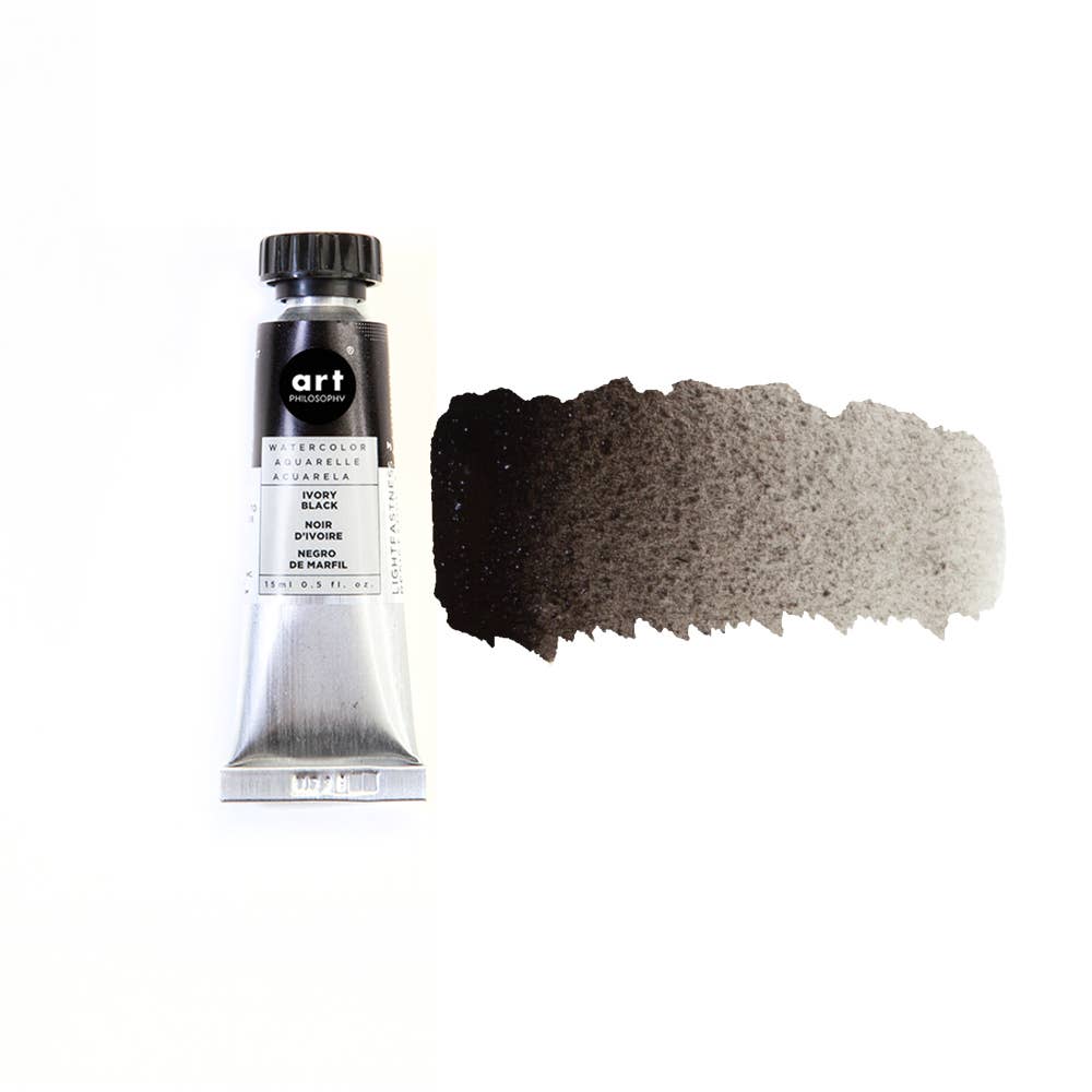 Art Philosophy® Watercolor Tubes Ivory Black 15 ml series #1