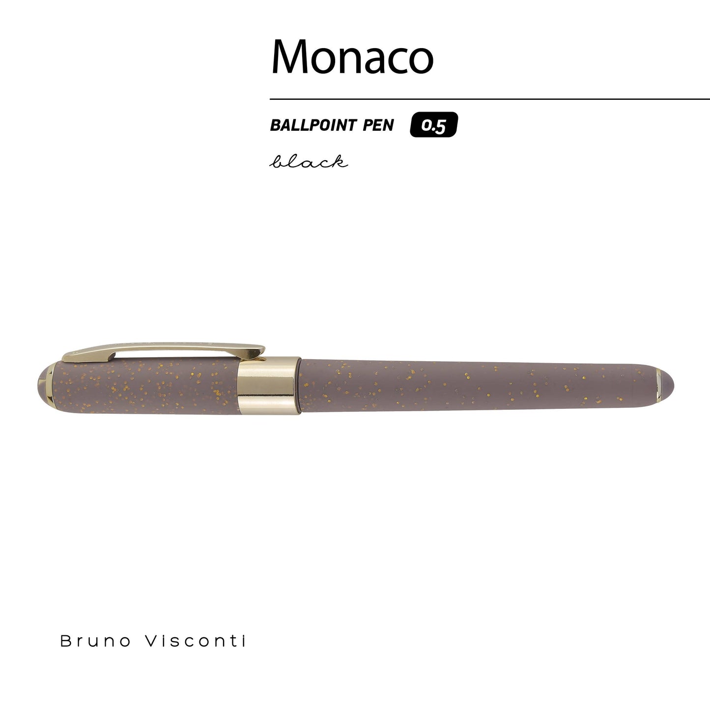 Monaco - Glitter Grey Ballpoint Pen