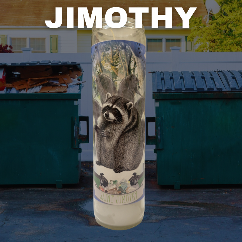 Luminary Jimothy the Raccoon Prayer Altar Candle