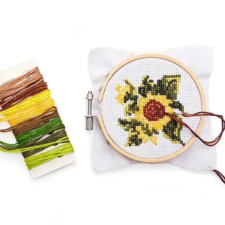 Sunflower  Cross Stitch Kit - Kikkerland