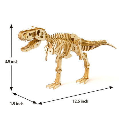 Wa-gu-mi T-Rex (Tyrannosaurus) Wooden 3D Puzzle Kit