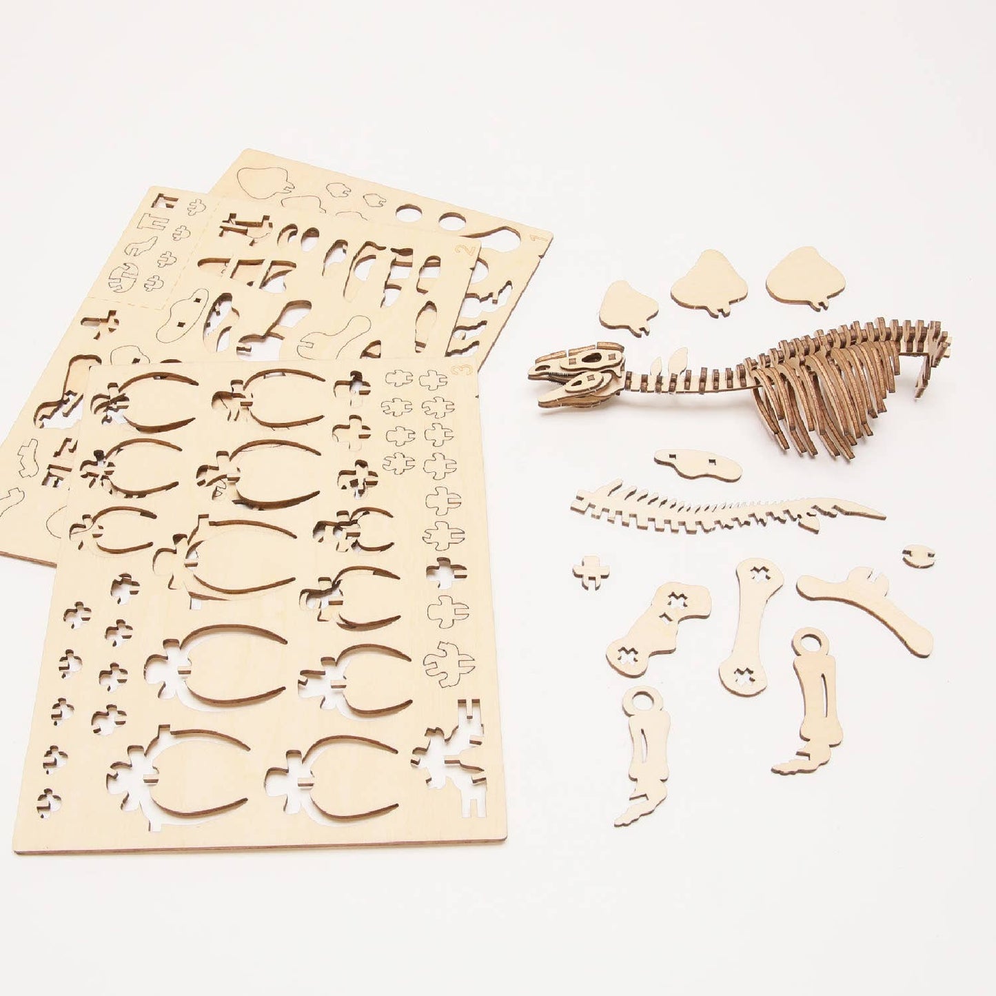 Wa-gu-mi Stegosaurus Wooden 3D Puzzle Kit