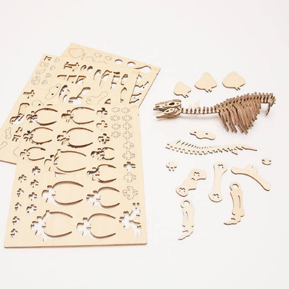 Wa-gu-mi Stegosaurus Wooden 3D Puzzle Kit