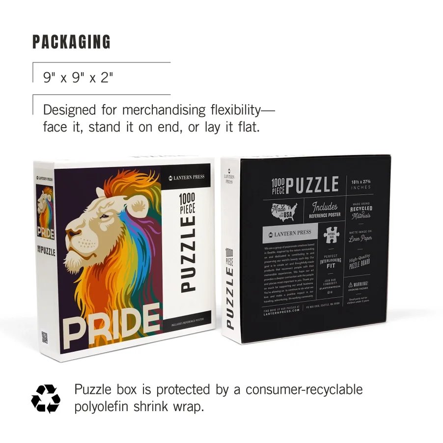 Gay Pride Lion 1000 Piece Jigsaw Puzzle