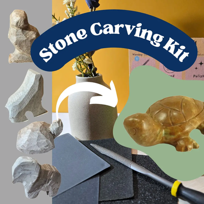 Stone Carving DIY Craft Kit: Elephant Craft Soapstone Animal