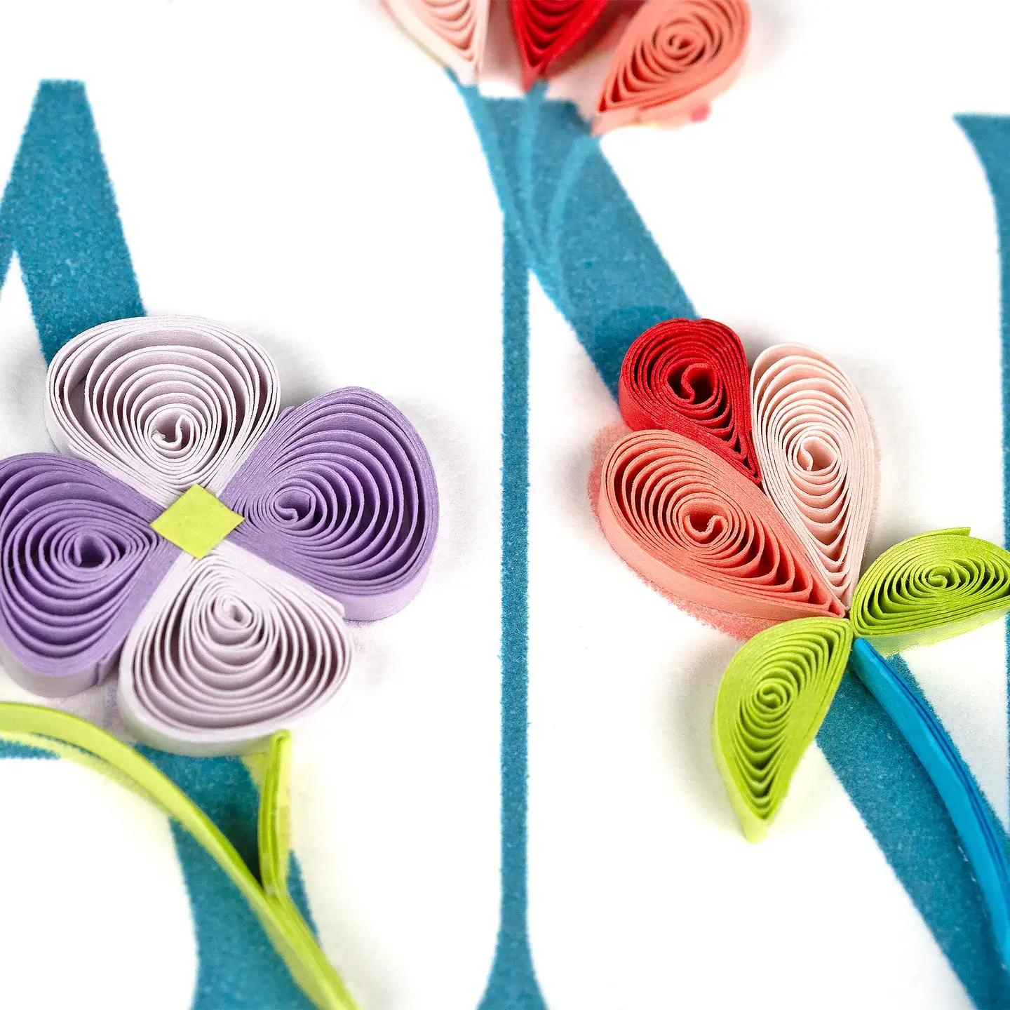 Quilled Garden Thanks Greeting Card