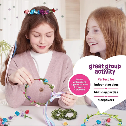 Flower Crowns & Bracelet Making Kit For Kids
