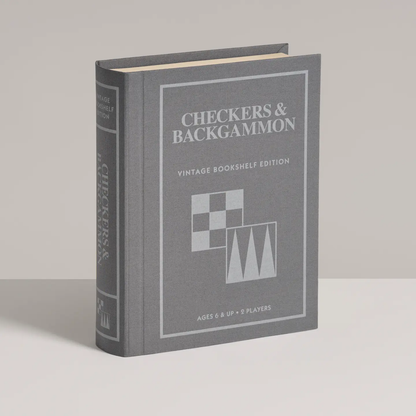 Checker/Backgammon Vintage Bookshelf Edition