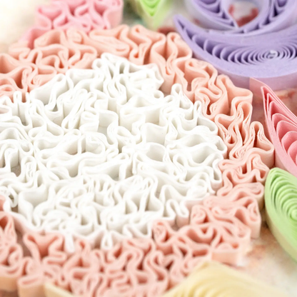 Floral Wedding Cake Quilled Greeting Card