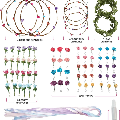 Flower Crowns & Bracelet Making Kit For Kids