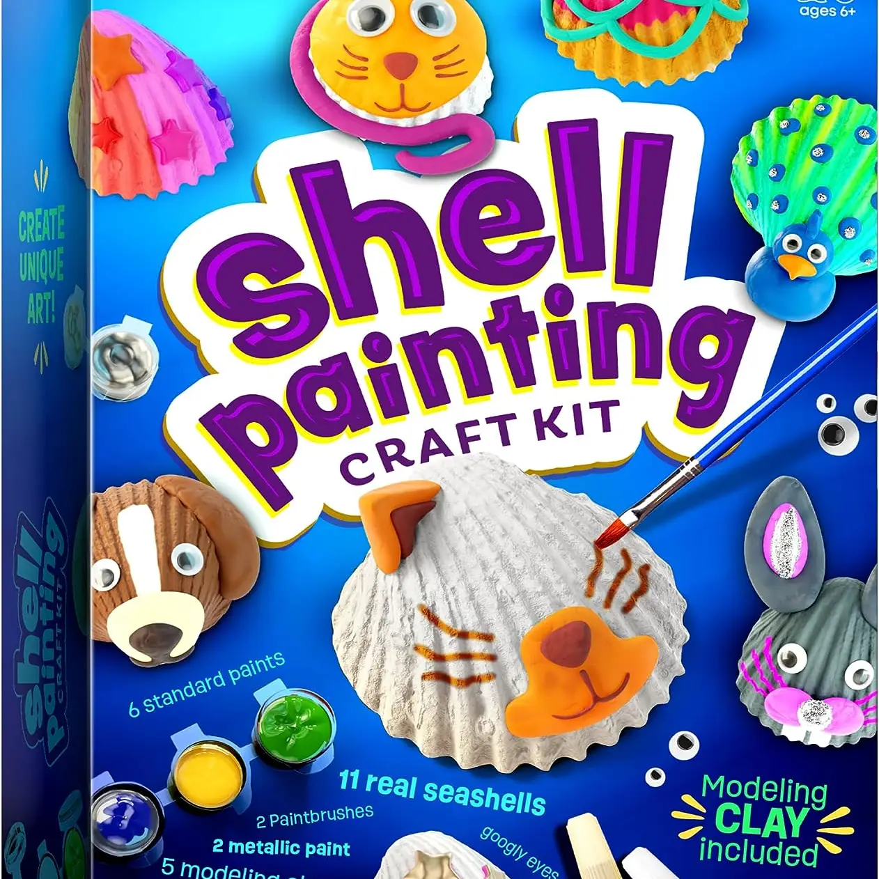 Sea Shell Painting Kit - Arts & Crafts For Boys and Girls