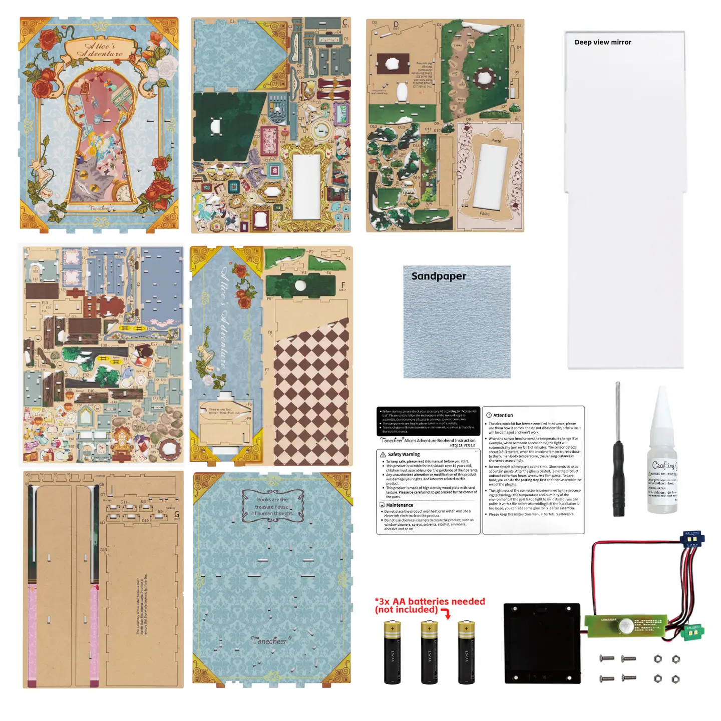 Diy Miniature House Book Nook Kit: Alice's Adventure