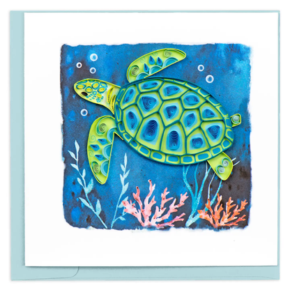 Quilled Decorative Sea Turtle Greeting Card