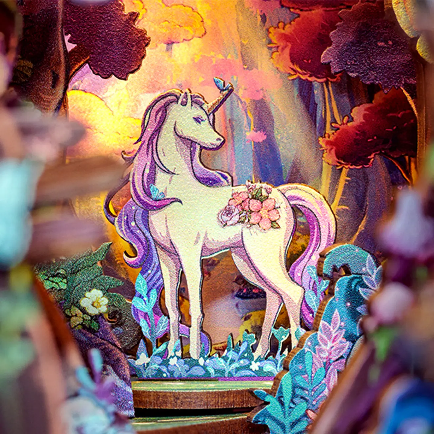 Diy Book Nook Kit: Grace of the Forest w/ Dust Cover
