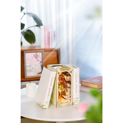 Diy Miniature House Book Nook Kit: Falling Sakura