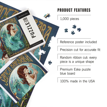 Santa Barbara Mermaid Jigsaw Puzzle