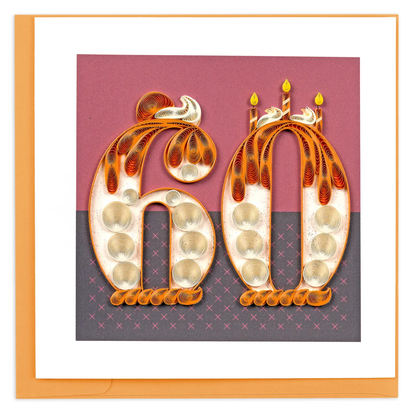 Quilled Birthday Milestone Greeting Card - 60
