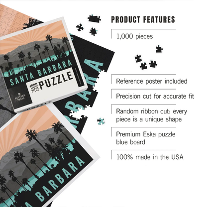 Santa Barbara Palm Trees Jigsaw Puzzle