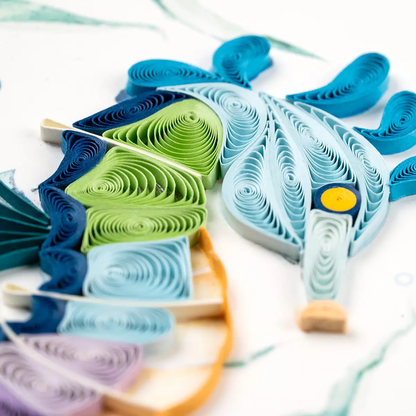 Quilled Colorful Seahorse Greeting Card