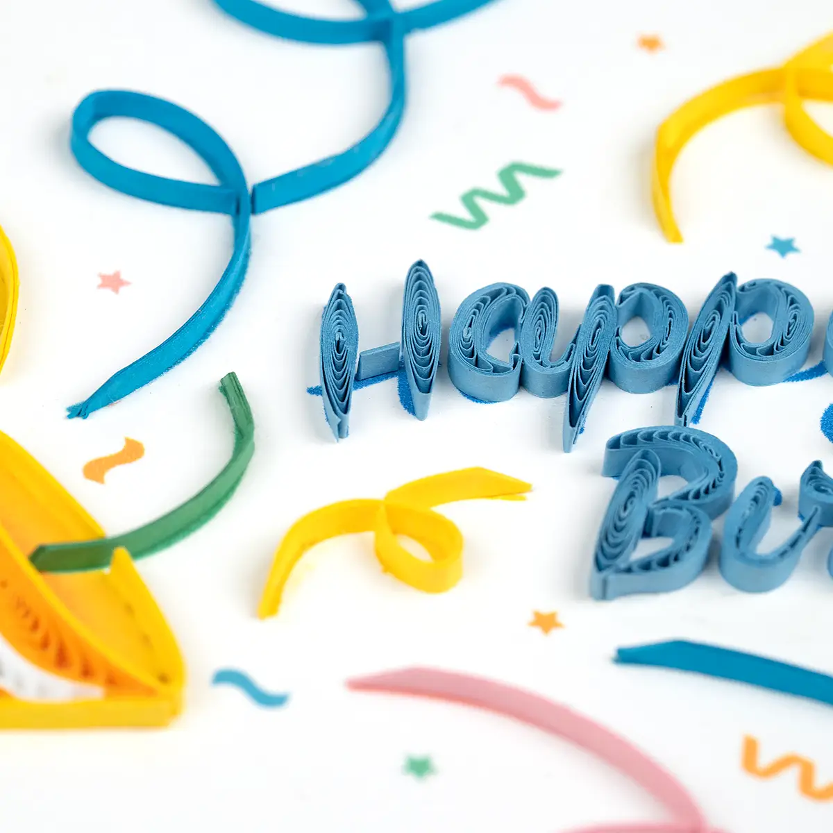 Birthday Confetti Quilled Greeting Card