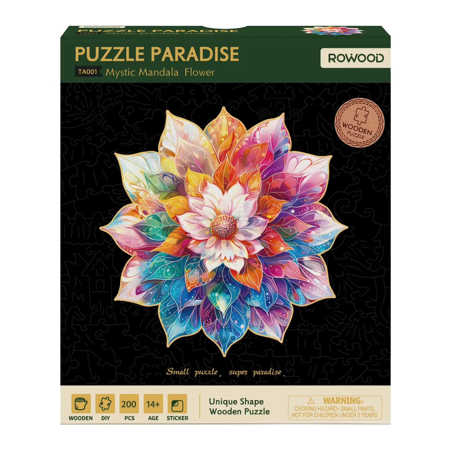 Rowood Mystic Mandala Flower 2D Wooden Puzzles