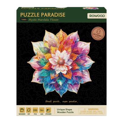 Rowood Mystic Mandala Flower 2D Wooden Puzzles