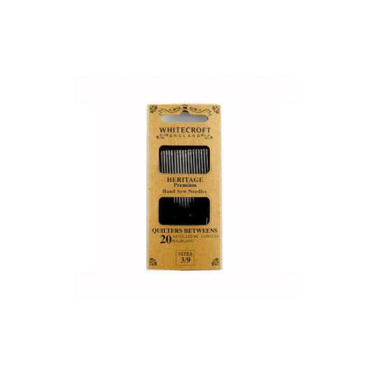 Whitecroft - Heritage Quilters Needles - Sizes 3 to 9 - 10 Wallets of 20