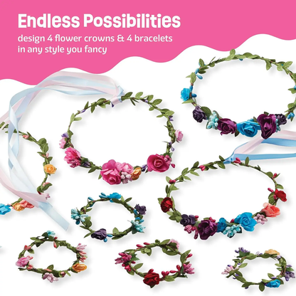 Flower Crowns & Bracelet Making Kit For Kids