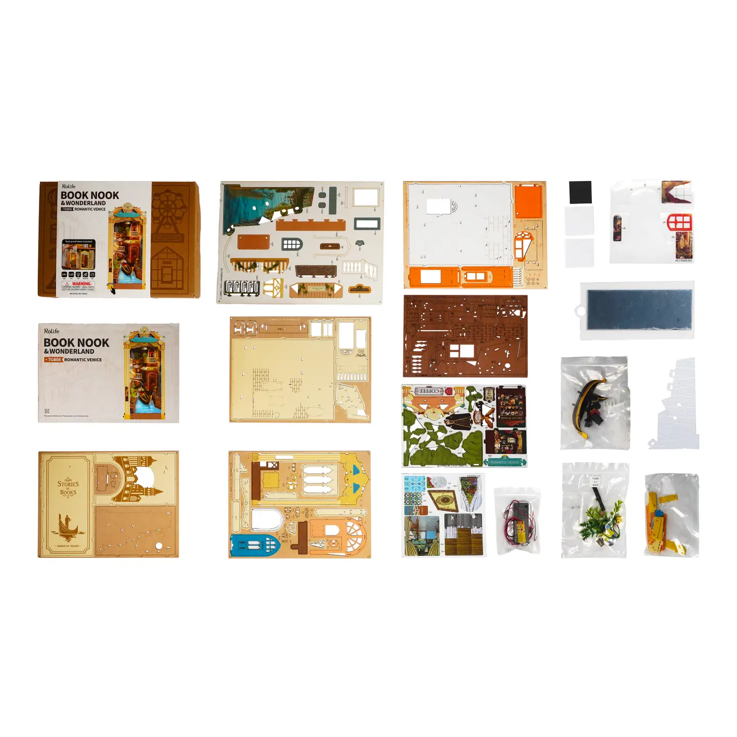 Diy Book Nook Kit: Romantic Venice with Dust Cover