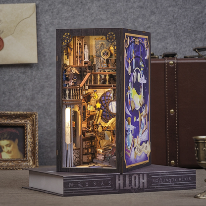 DIY Book Nook kit: Nebula Common Room with Dust Cover