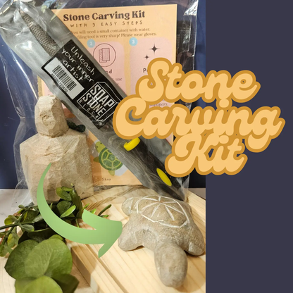 Stone Carving DIY Craft Kit: Turtle Craft SoapStone Animal