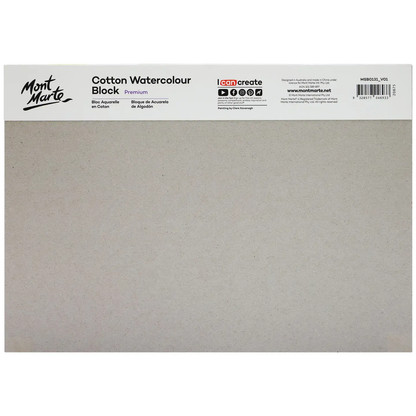 Cotton Watercolor Paper Block Premium 300gsm A4 11.7 X 8.3in