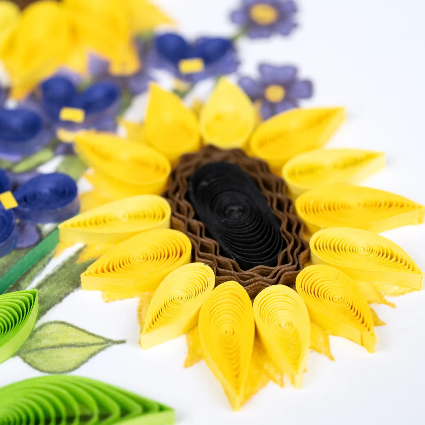 Birthday Sunflower Bouquet Quilled Greeting Card