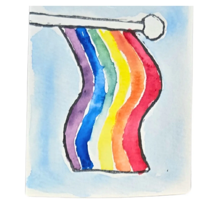 Beginner Watercolor DIY Craft Kit: Pride LGBTQ Greeting Card
